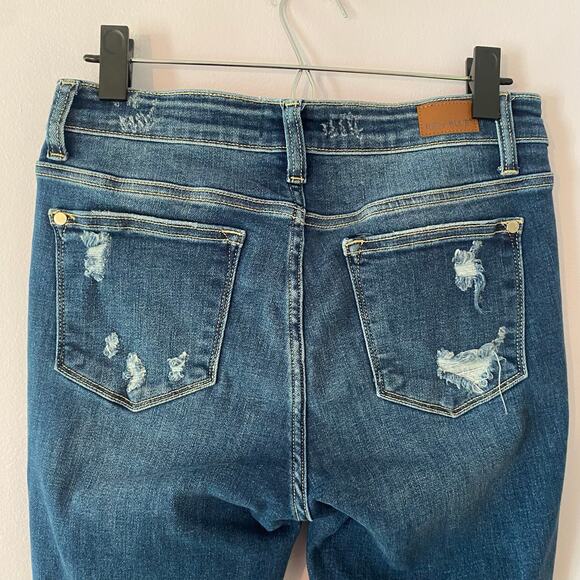 Judy Blue Skinny Fit Medium Wash Distressed Jeans Preppy Women's size 7 / 28 - Picture 8 of 12